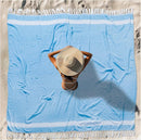 Oversized Turkish Beach Towel Blanket XXL Cotton Sandproof Towels Boho Woven Extra Large Big Sand Free Giant Throw Thick Blankets Huge Quilt XL Picnic Camping Necessities Cloud For Adult Gifts Blue by TinyTreasures Baby Boutique