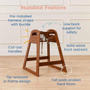 ECR4Kids ASATT Highchair, Toddler Chair, Dark Walnut by TinyTreasures Baby Boutique