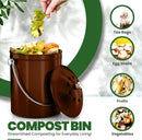 Utopia Kitchen Compost Bin for Kitchen Countertop, 1.3 Gallon Compost Bin for Kitchen with Lid, Includes 1 Spare Charcoal Filter (Copper) by GreenHaven Gardens
