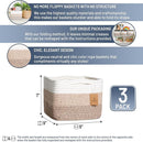 NaturalCozy Storage Cubes 9”x9”x7”Cotton Rope Woven Baskets for Organizing 3-Pack | 9 Inch Cube Storage Bin | Small Basket for Shelf Nursery, Pantry, Decorative Plant, Bathroom Closet, Toy Gift by TinyTreasures Baby Boutique