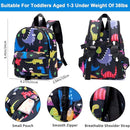 Accmor Toddler Backpack Leash with Anti Lost Wrist Link, Cute Mini Child Walking Harnesses Keep Kids Close Back Pack Rope Tether Rein for Baby Boys (Black/Dino) by TinyTreasures Baby Boutique