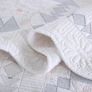 MarCielo 3-Piece 100% Cotton Oversized Bedspread Lightweight Quilt Coverlet Embroidery Farmhouse Bedding Set (TC Colorful White, Oversized King (118"x106")) by CozyNest Decor