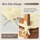 OVOV Chair Cushions for Dining Chairs Set of 6 Tufted Indoor Chair Pads with Ties Soft Square Seat Cushions for Kitchen Chairs 15.5"x15.5",White by CozyNest Decor