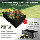 Raised Garden Bed - 2x4 ft Planter Box - Black HDPE - No Tools Needed - DIY Kit for Urban Gardening, Flowers, Herbs & Vegetables - Made in The USA by GreenHaven Gardens