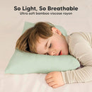 Toddler Pillow with Pillowcase - 13x18 My Little Cuddly Pillow, Viscose Derived From Bamboo Nursery Toddler Pillows for Sleeping,Kids Pillow,Small Travel Pillows,Mini Toddler Bed Pillow (Sage) by TinyTreasures Baby Boutique
