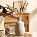 Ceramic Rustic Flower Vase, 12.4" Large Farmhouse Vases Home Decor Pottery Neutral Decorative Vase Pampas for Table Entryway Bookshelf Living Room Kitchen Bedroom by CozyNest Decor