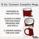 DISCOUNT PROMOS Ceramic Campfire Coffee Mugs 13 oz. Set of 10, Bulk Pack - Perfect for Tea, Espresso, Cappuccino, Hot Cocoa - Red by TinyTreasures Baby Boutique