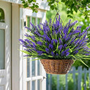 Geegoods 48 Bundles Artificial Plants Flowers Outdoor – Faux Lavender Flowers with Monkey Grass UV Resistant Plastic Faux Plants for Garden Porch Window Patio Hanging Planter Home Decor by CozyNest Decor