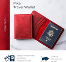 PEGAI Personalized Leather, Passport Holder For Travel | Handmade Passport Wallet Cover Case | Travel Document Holder, Passport Cover for Men, Women, and Family | Pike (Rose) by TinyTreasures Baby Boutique