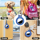Upgrade Waterproof 2 Pack Airtags Holder with Apple Airtags Keychain, Hard PC Air Tag Case, Anti-Scratch & Shock Air tag Holder, Men's Women's Keyrings & Keychains -Black+Blue by TinyTreasures Baby Boutique