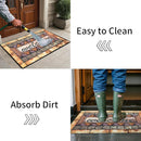 Door Mat Welcome Mat, Heavy Duty Door Mat 23.6 x 35.4 Inch Front Door Mat Rug Doormat for Outdoor Entrance Home Non-Slip Rubber Rug for Front Door, Outside, Entryway, Patio (Brown Welcome) by CozyNest Decor