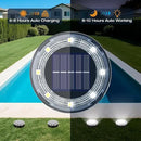 Mini Solar Ground Lights, 24 Pack Solar Lights Outdoor Waterproof, Upgraded LED Flat Landscape Lighting for Outside Pathway Garden Patio Yard Driveway,Cold White by CozyNest Decor