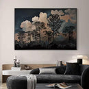 SIGNWIN 46"x72" Extra Large Framed Wall Art Silhouetted Trees at Dusk, Dramatic Forest and Cloudscape for Home Living Room Bedroom Decor (Frame Assembly Required) by CozyNest Decor
