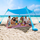 COMMOUDS Beach Tent Sun Shelter - UPF50+ Pop Up Beach Canopy with Sandbags & Sand Shovel & Windproof Poles, Portable Sun Shade for Beach, Camping, Picnics, Backyard by TinyTreasures Baby Boutique