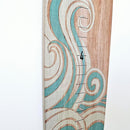 Wooden Surfboard Wall Decor Growth Chart - Surf Board Decor for Kids Room, Wooden Growth Chart for Wall, Surfboard Wall Art, Surfboards for Decoration - Teal Wave (9.5"x 45") by TinyTreasures Baby Boutique