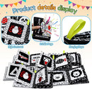 Dr.Rapeti Soft Cloth Books Baby Books Bath Books 6-Pack for Baby Infant Toddler Kids High Contrast Black and White Crinkle Washable Chewable Non-Toxic Early Educational Giftable by TinyTreasures Baby Boutique