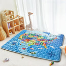 Baby Play Mats for Floor, 71”x59” Upgraded Thickness & Larger Super Soft Playmat for Babies and Toddlers, Foldable Washable, Upgrade Anti-Slip Crawling Mat for Playpen(Map) by TinyTreasures Baby Boutique