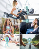Stroller Fan Clip on for Baby, 4000mAh Rechargeable Battery Operated, Flexible Tripod, 3 Wind Speed, 360° Rotatable, Small Cooling Portable Fan for Car Seat Crib Bike Travel Beach, Blue by TinyTreasures Baby Boutique