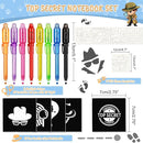 Invisible Ink Pen 24Pcs+ Notebooks, Spy Pens with UV Light, Magic Marker, Classroom Prize, Birthday Party Favors for Kids 8-12, Kids Stocking Stuffers by TinyTreasures Baby Boutique