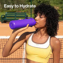 Insulated Water Bottle with Straw Stainless Steel Water Bottle, Leak-Proof, BPA-Free, Double Wall Vacuum Keeps Cold for 24 Hours for Sports, Travel, School (18 oz, Violet) by CozyNest Decor