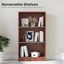 Bookshelf, Open Modern Bookshelf, 3 Shelf Bookcase with Freestanding Display Storage, Wooden Book Shelf for Bedroom, Living Room, Dinning Room, Office, Brown by CozyNest Decor
