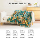 MSGKV Boho Throw Blanket for Couch Bed Chair 100% Cotton Muslin Breathable Embroidery Blanket 50"x60" Sofa Blankets for All Seasons Lightweight Farmhouse Blankets Boho Home Decor by CozyNest Decor