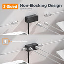 Black Extension Cord 5 Ft, TESSAN Flat Surge Protector Power Strip with 4 Wide Spaced AC Outlets 3 USB Ports (1 USB C), Ultra Thin Flat Plug with 900J Surge Protection, Office Dorm Room Essentials by TinyTreasures Baby Boutique
