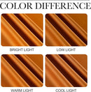 NICETOWN Room Darkening Orange Curtains 63 inches Long - Grommet Faux Silk Thermal Drapes Light Reducing Energy Saving Privacy Window Treatments for Bedroom, 2 Panels, W52 x L63 by TinyTreasures Baby Boutique