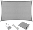 Eden's Decor Straight Flat-Edged Sun Shade Sail Rectangular 4' x 20' Grey UV-Blocking Outdoor Canopy Fabric Cloth Awning for Pergola Patio Garden Backyard Custom Size by GreenHaven Gardens
