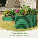 Land Guard 6x3x3ft Oval Galvanized Raised Garden Beds, Large-Capacity Metal Planter Box Outdoor, Durable Deep Raised Garden Bed 3ft Tall, Raised Beds for Gardening Vegetables, Forest Green by GreenHaven Gardens