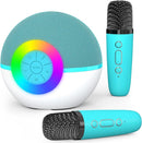 Mgaolo Mini Karaoke Machine for Kids Adults,Portable Bluetooth Speaker with 2 Wireless Microphones,Gift Toys with MP3 Player for Boys Girls 3-12 Year Old Birthday Family Home Party Present (Green) by TinyTreasures Baby Boutique