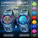 Kids Watch,Boys Watch for 3-15 Year Old Boys,Digital Sport Outdoor Multifunctional Chronograph LED 50 M Waterproof Alarm Calendar Analog Watch for Children with Silicone Band,Kids Gift by TinyTreasures Baby Boutique
