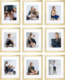 Sheffield Home 9 Piece Gallery Wall Frame Set, 11x14 Inch, Gold by CozyNest Decor