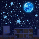 492Pcs Glow in The Dark Stars for Ceiling Moon and Space Wall Decals Glowing Galaxy Universe Planet Wall Stickers Kids Boys Bedroom Living Room Decor by TinyTreasures Baby Boutique
