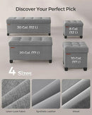 SONGMICS Storage Ottoman, Small Ottoman Foot Rest with Legs, 12.6 x 15.8 x 13.2 Inches Foot Stool, Load up to 660 lb, for Living Room, Bedroom, Dorm, Dove Gray ULSF012G02 by CozyNest Decor