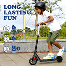 Caroma Electric Scooter for Kids Ages 6-12,150W/180WMotor,10 MPH Max Speed & 7 Miles,Colorful Lights,Adjustable Height & Speed,LED Display,Foldable Kids Electric Scooter 132 Lbs Max Load,Idea Gift by TinyTreasures Baby Boutique