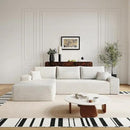 108" Sectional Couches for Living Room Modern Modular Sofa with L-Shape Couchs Upholstered Boneless Couch Deep Seat Sectional Couch with Chaise (White, Left Facing Chaise+2Seaters) by CozyNest Decor