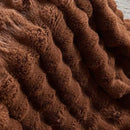Lotus Karen Faux Fur Throw Blanket Dark Coffee - Big Bubble Rabbit Fluff Blanket for Couch Bed Sofa,Softest Fluffy Fuzzy Cozy Blanket,Thick Furry Plush Shaggy Warm Blankets for Women,60x80 Inches by CozyNest Decor