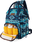Wrangler Aztec Backpack Organized Daypack Travel Baby Bag with Stroller Strap and Side Bottle Pockets by TinyTreasures Baby Boutique