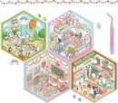 4 Sets DIY 3D House Stickers,Make Your Own Warm Home,Fun Cute Cartoon Stickers Scene Make Your Own Mini Room Scenes Miniature Supermarket for Relief Stress Pass The Time by TinyTreasures Baby Boutique