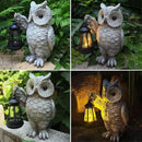 Garden Statues, owl Outdoor Figurines Decorated with Solar Lights, Unique Christmas Birthday Gifts for Moms, Grandmas, Women, Wives, Sisters (Grey Owl1) by CozyNest Decor