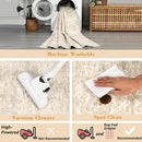 COZYLOOM 4x6 Rug Machine Washable Foldable Printed Area Rug Modern Distressed with Non Slip Design Stain Resistant Non Shedding Pet Friendly Carpet Perfect for Home Decor, Faux Wool, Beige by TinyTreasures Baby Boutique