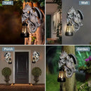Solar Garden Decor Statues Figurine Dragon Garden Art for Patio Balcony Yard Lawn Unique Birthdays Gifts for Mom Grandma Women Wife Sister by GreenHaven Gardens