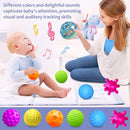 Sensory Toys for Babies, Montessori Textured Baby Balls and Wheat Straw Rattle, Baby Toys for 6-12 Months, Ideal Newborn Gifts for Boys and Girls, Toddler Toys for 1-3 by TinyTreasures Baby Boutique