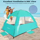 Venustas Beach Tent Sun Shelter for 3/4-5/6-7/8-10 Person, UPF 50+ UV Protection Beach Canopy, Lightweight and Easy Setup Cabana, Portable Shade Tent by TinyTreasures Baby Boutique