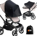 Baby Uma 2-in-1 Mosquito Net for Stroller & Stroller Sun Shade - UPF 50+ Baby Sun Protection, Breathable Blackout Mesh Baby Mosquito Net (+ Travel Bag) by TinyTreasures Baby Boutique