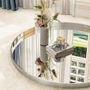 32 Inch Silver Round Bathroom Mirror - Wall Mounted Circle Mirror with Metal Frame, Modern Mirror Suitable for Bathroom, Vanity, Entryway, Living Room, Wall Decor by CozyNest Decor