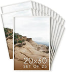 Haus and Hues 20x30 White Oak Wood Picture Frames Set of 25 - Premium Bulk Picture Frames 20x30 Bundle - Elegant Gallery Wall Frame Set for Posters, Art Display - Ideal for Wall Decor in Home & Office by CozyNest Decor