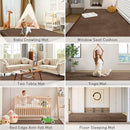 Baby Play Mat for Floor Tummy Time Nursery Rug Muscle Area Rug Playroom Rug Tatami 50 * 50" Memory Foam 1.3" Thick Crawling Mat For Babies,Toddlers, Infants, Kids,Floor Mat,Coffee by TinyTreasures Baby Boutique