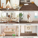 Baby Play Mat for Floor Tummy Time Mat Nursery Rug Muscle Mat Area Rug Playroom Rug Tatami Mat 6'7"x6'7" Memory Foam 1.3" Thick Crawling Mat for Babies,Toddlers, Infants, Kids,Floor Mat,Coffee by CozyNest Decor